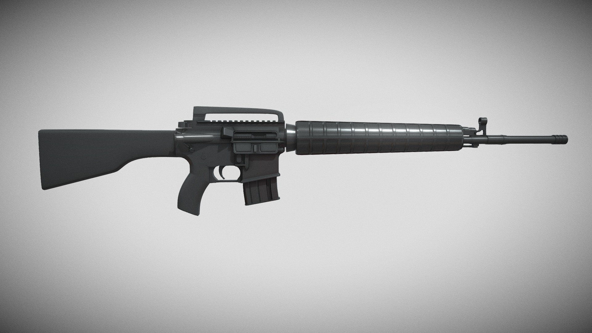 3D model NORINCO - This is a 3D model of the NORINCO. The 3D model is about a black and white photo of a gun.