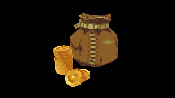 Bag of Gold 3D Model