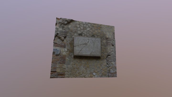 Herculaneum Marble Sign 3D Model