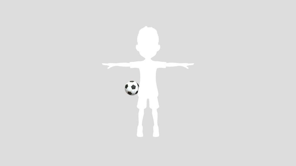 Young Stylized Soccer Player Footballer