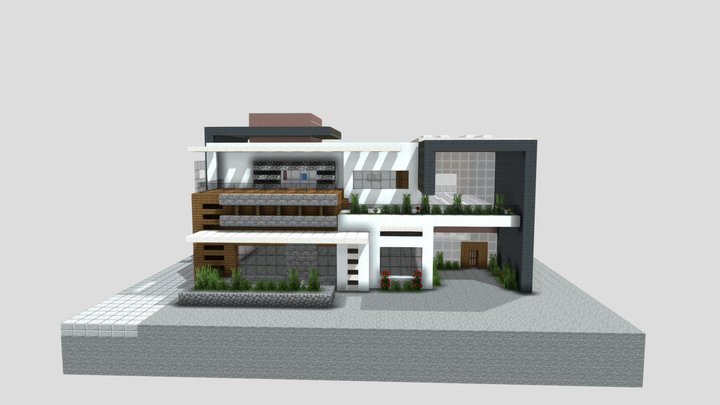 Minecraft Modern House 3D Model