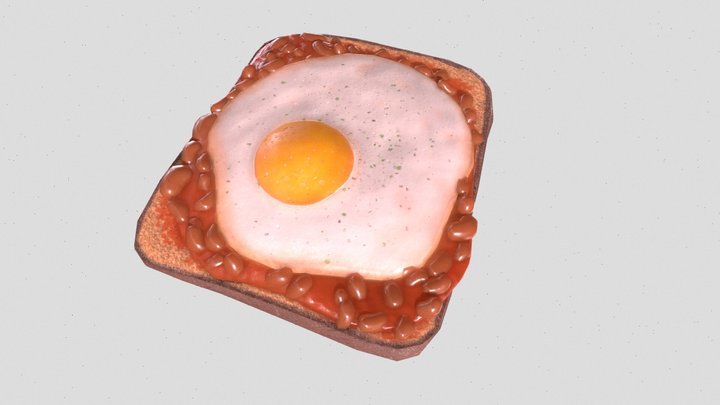 Egg 'n Beans on Toast 3D Model