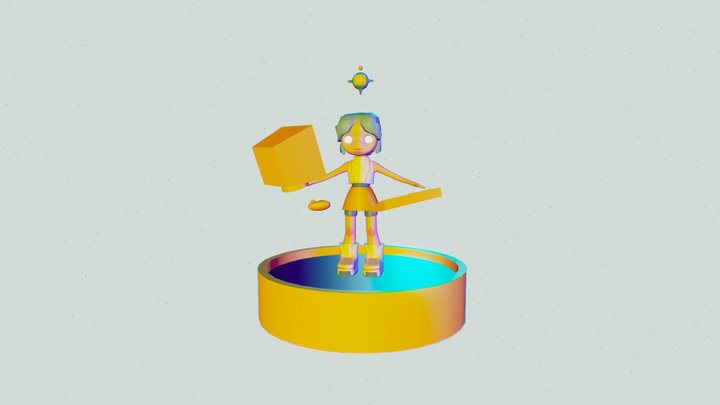 Space Girl 3D Model