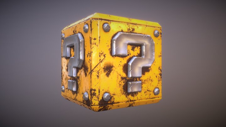Super Mario Bros. Question Block 3D Model