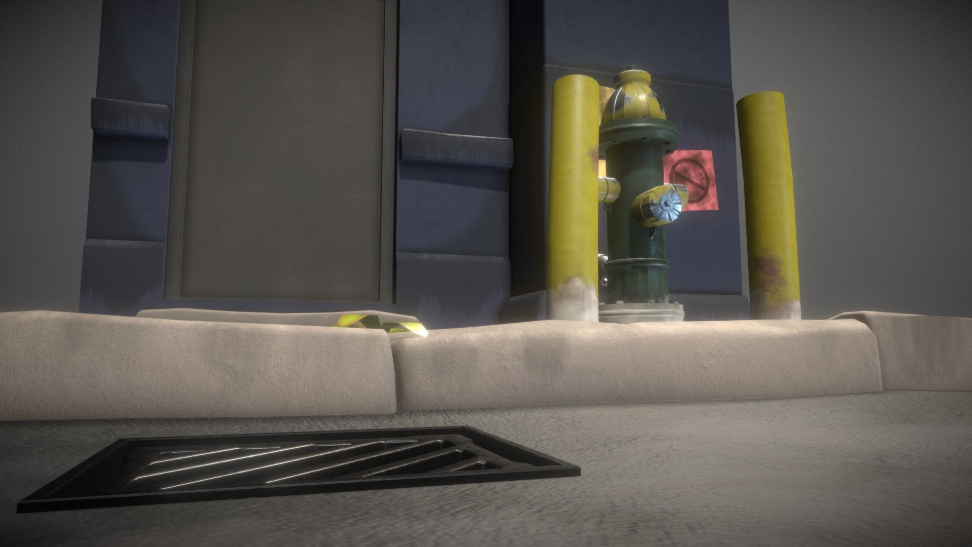 Fire Hyrdrant Vignette - 3D model by gvaliente [a9ea0b1] - Sketchfab