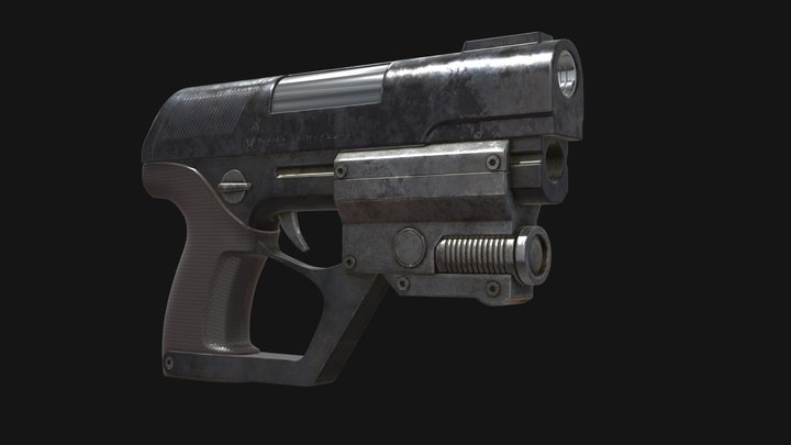 SciFi Gun 3D Model