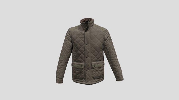 Padded Quilted Jacket 3D Model