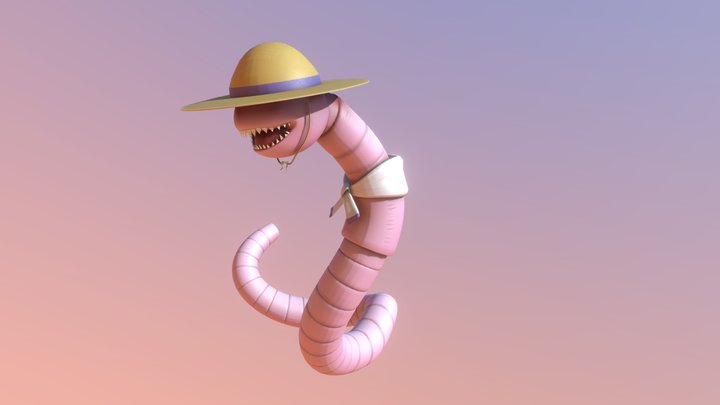 Crazy Worm from Dragon Quest [Fan modeling] 3D Model
