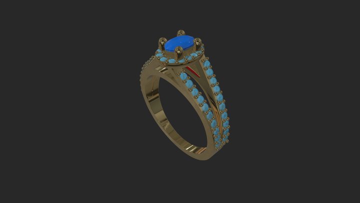 Ring 3D Modeling, Visualization, Rendering 3D Model