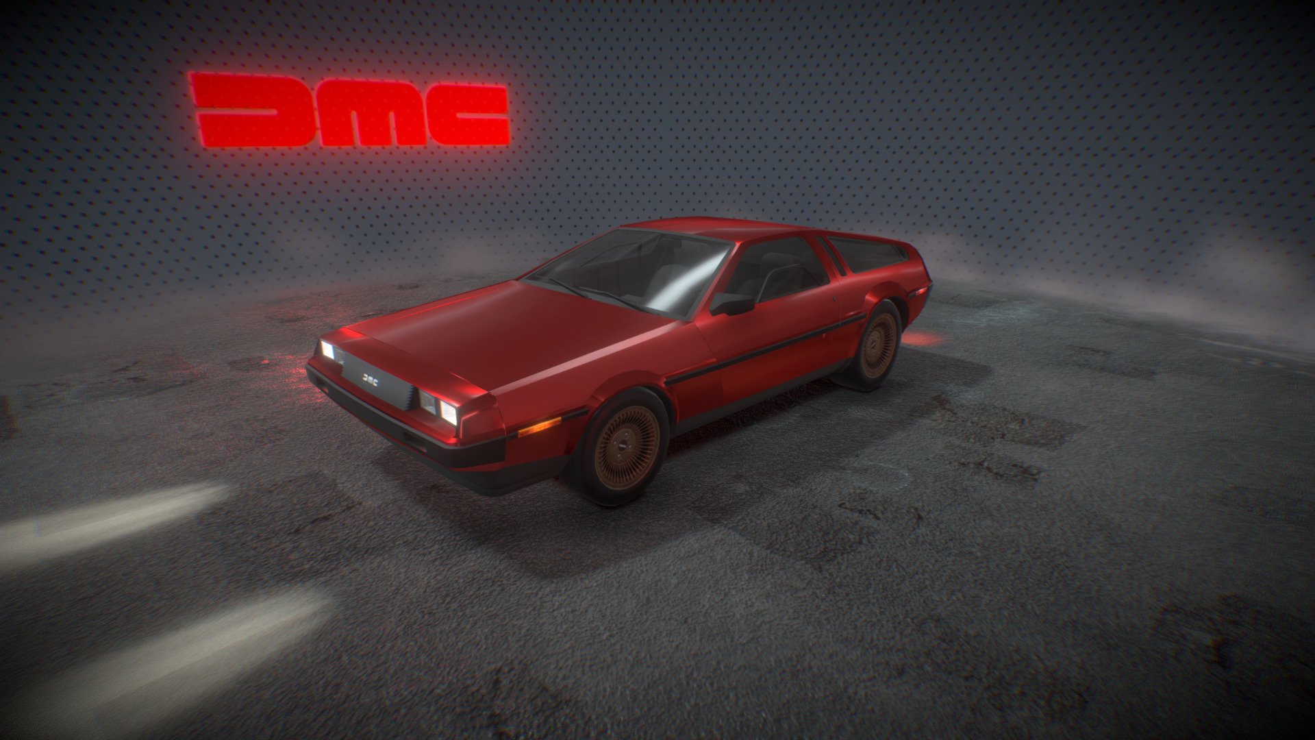 Delorean Dmc 12 Red 3d Model By Fpsunreal A9edc64 Sketchfab