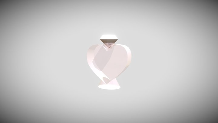 Glass Heart 3D Model