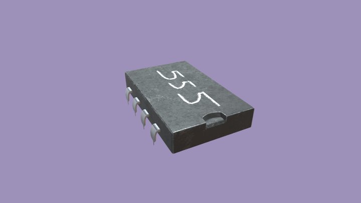 555 Integrated Circuit 3D Model
