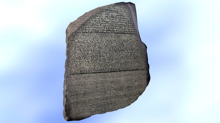 Rosetta Stone | Ultra-Low Poly 3D Model
