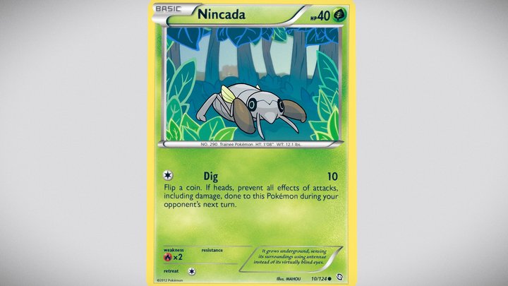 Nincada - Pokemon Card - 3D Model Recreation 3D Model