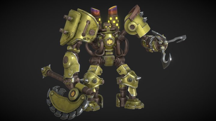 Steam Bot 3D Model