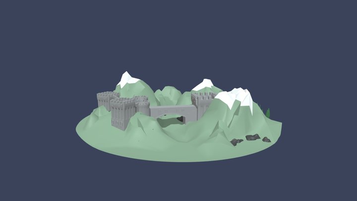 Low Poly Landscape 3D Model