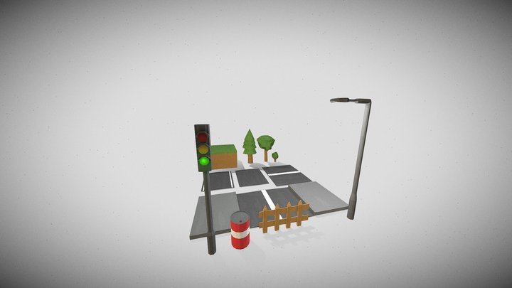 Modular Lowpoly Game Pack 3D Model