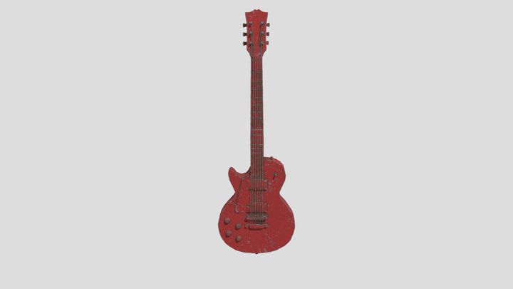 Simple Electric Guitar 3D Model