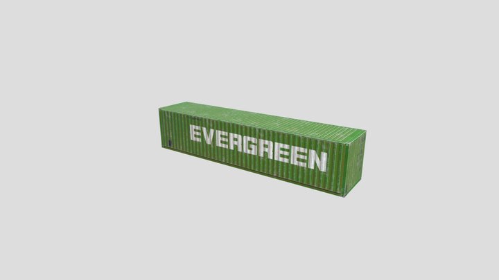 Container Lowpoly 8K Texture 3D Model