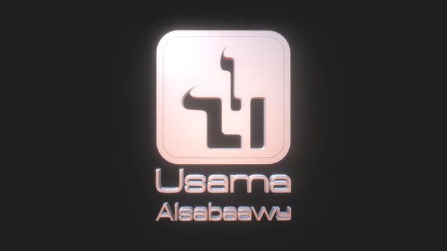 Usama Alsabaawy Logo 3D Model