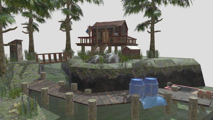 DAE Diorama - By the ocean 3D Model