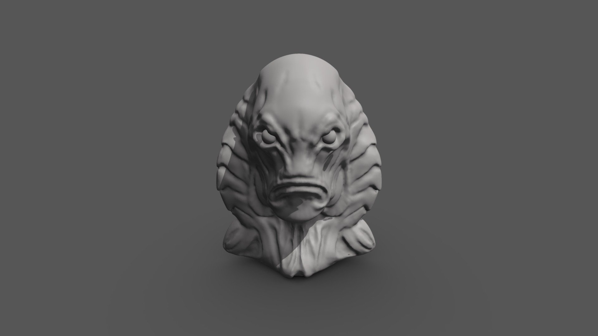 Monster's head bust