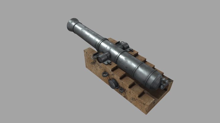 Cannon Without Wheels 3D Model
