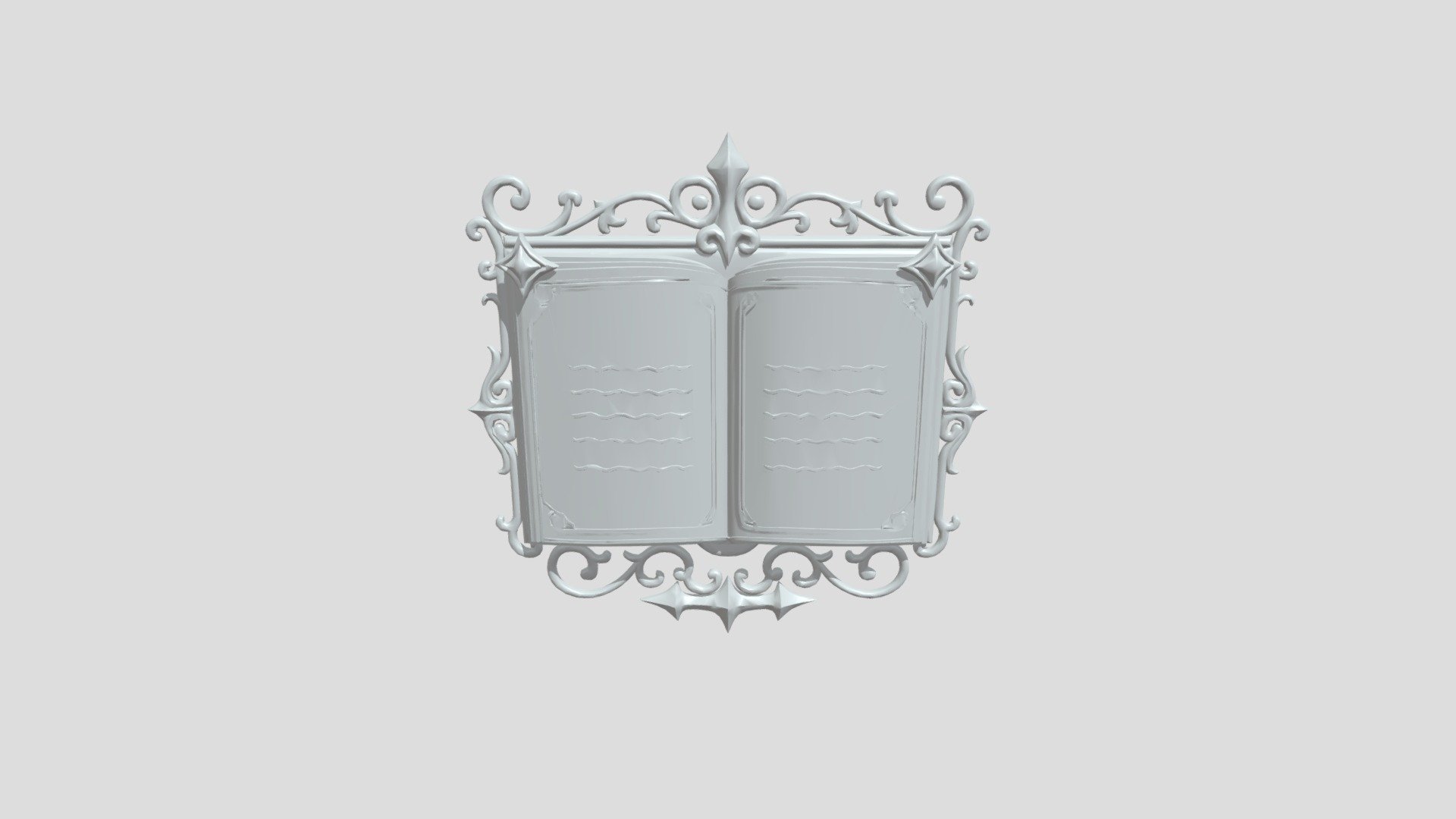 Ornate golden open book frame - 3D model by primalinstinctsclub ...