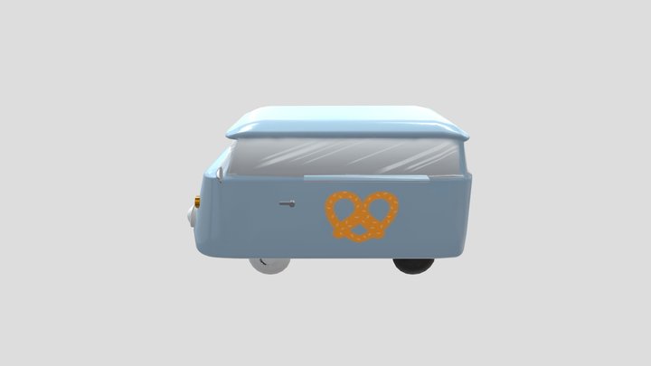 Textured VW Foodtruck 3D Model