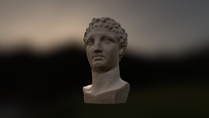 Hermes of Praxiteles. Head sculpture 3D Model
