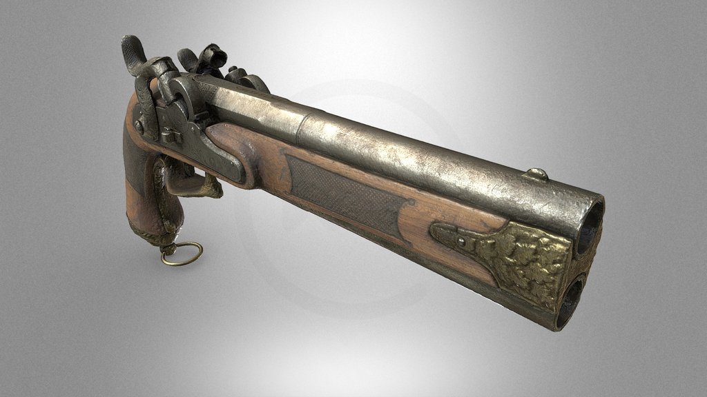 Double-barrel pistol