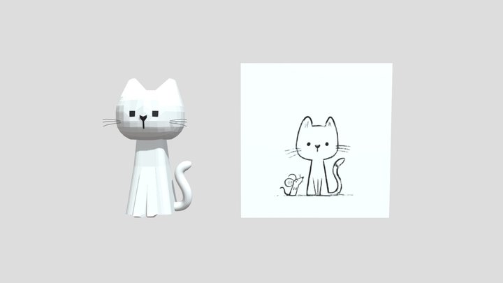 котик наташка 3D Model