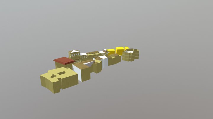 Obj Piazza Popolo ITET 3D Model