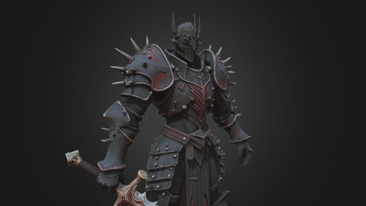 Dark Spiked Knight Warrior – Free 3D Model STL