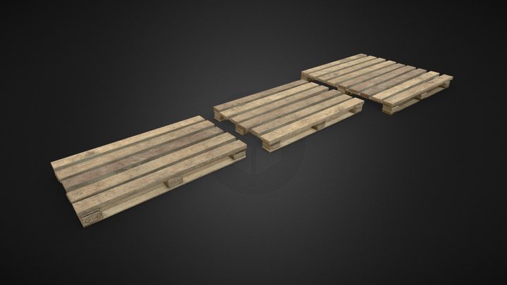 Wooden Pallets - CC0 Game Asset 3D Model