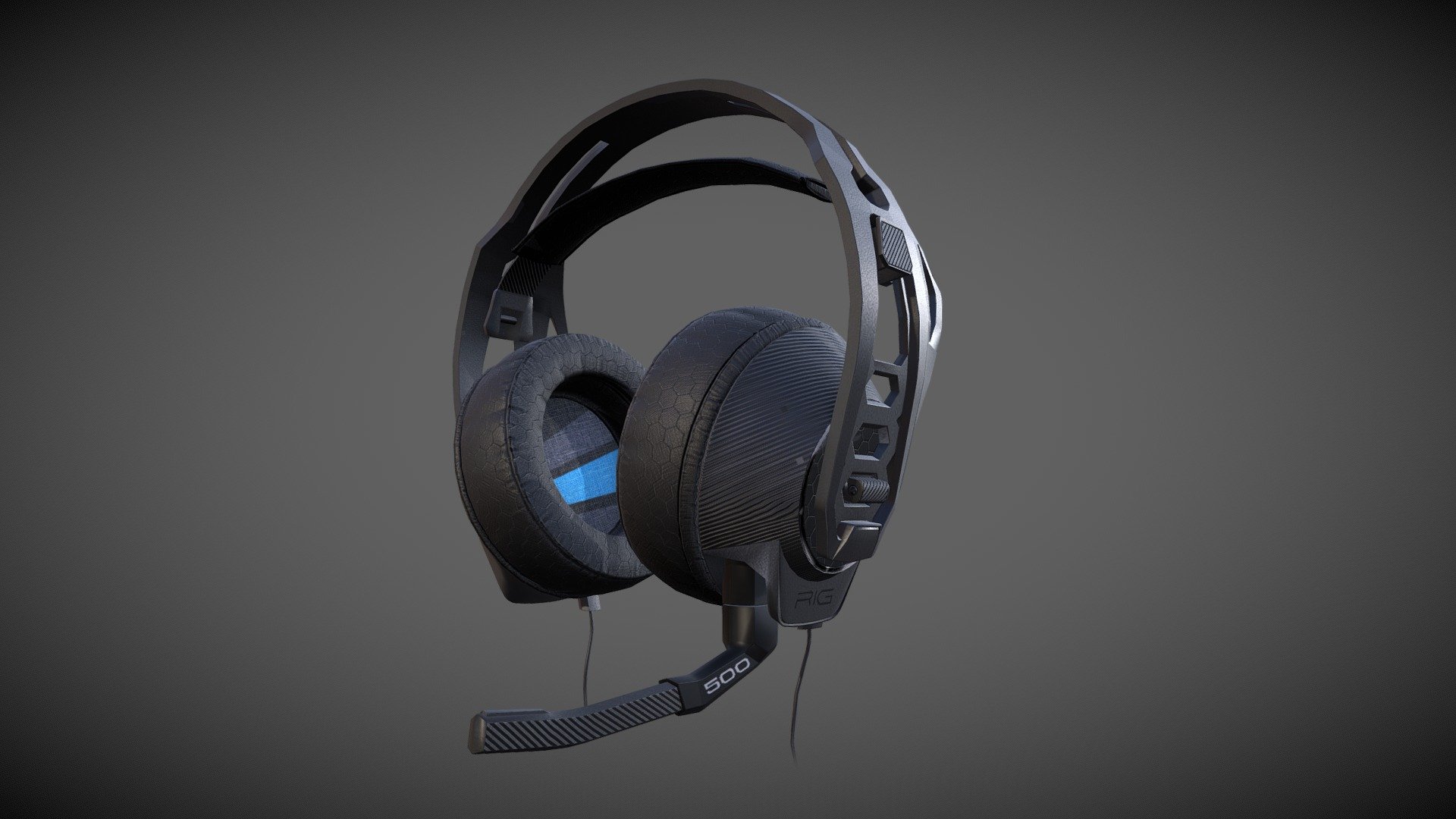 Plantronics RIG 500 - 3D model by Negrin [a9f8610] - Sketchfab