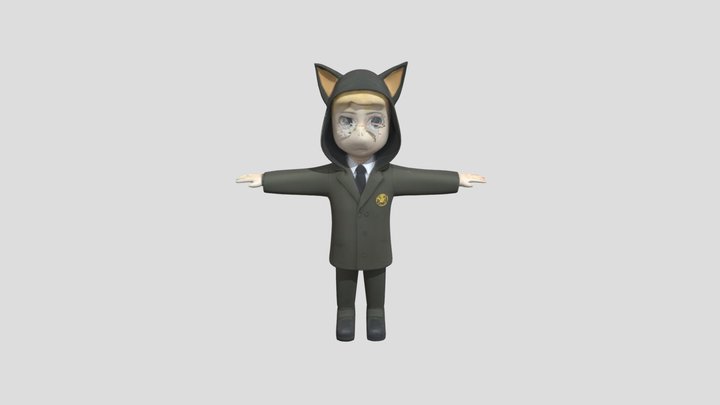 Cat Hoodie Suit 3D Model