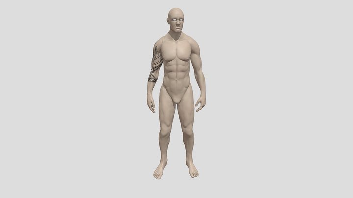 Chris Tattoo 3D Model
