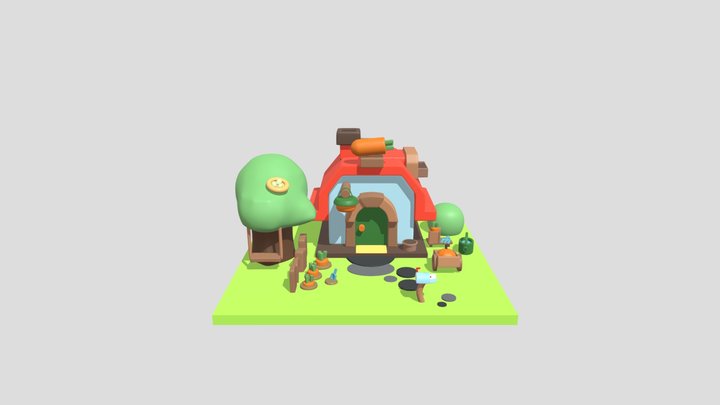 Rabbit house 3D Model
