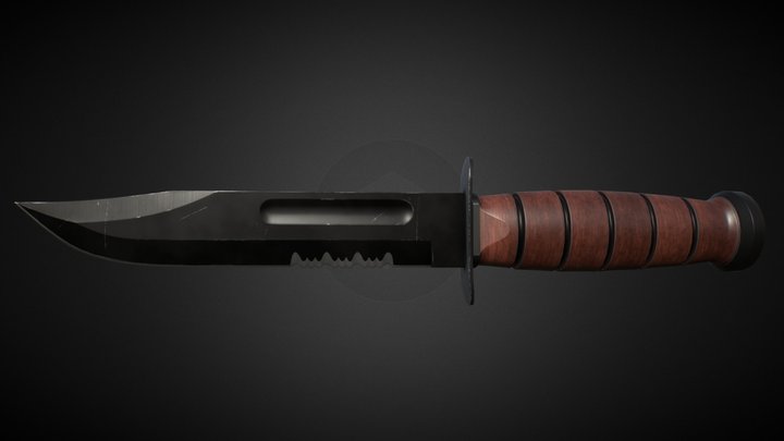 KA-BAR Knife 3D Model