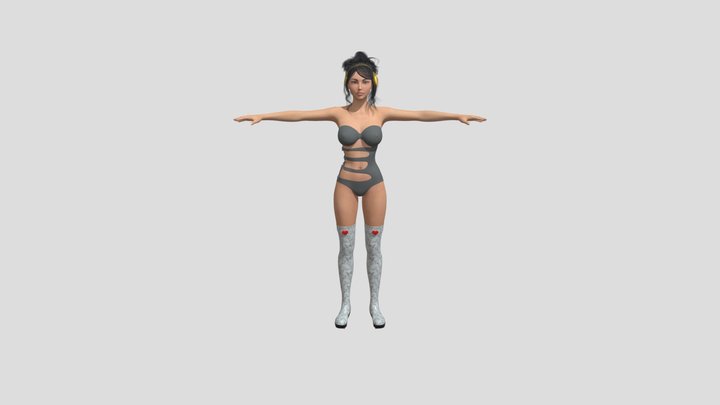 Fashion Girl Usdz 3D Model
