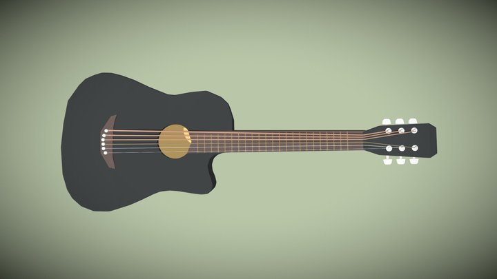 Guitar (Low Poly) – Modello 3D gratuito STL