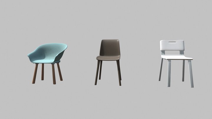 set of chairs 3D Model