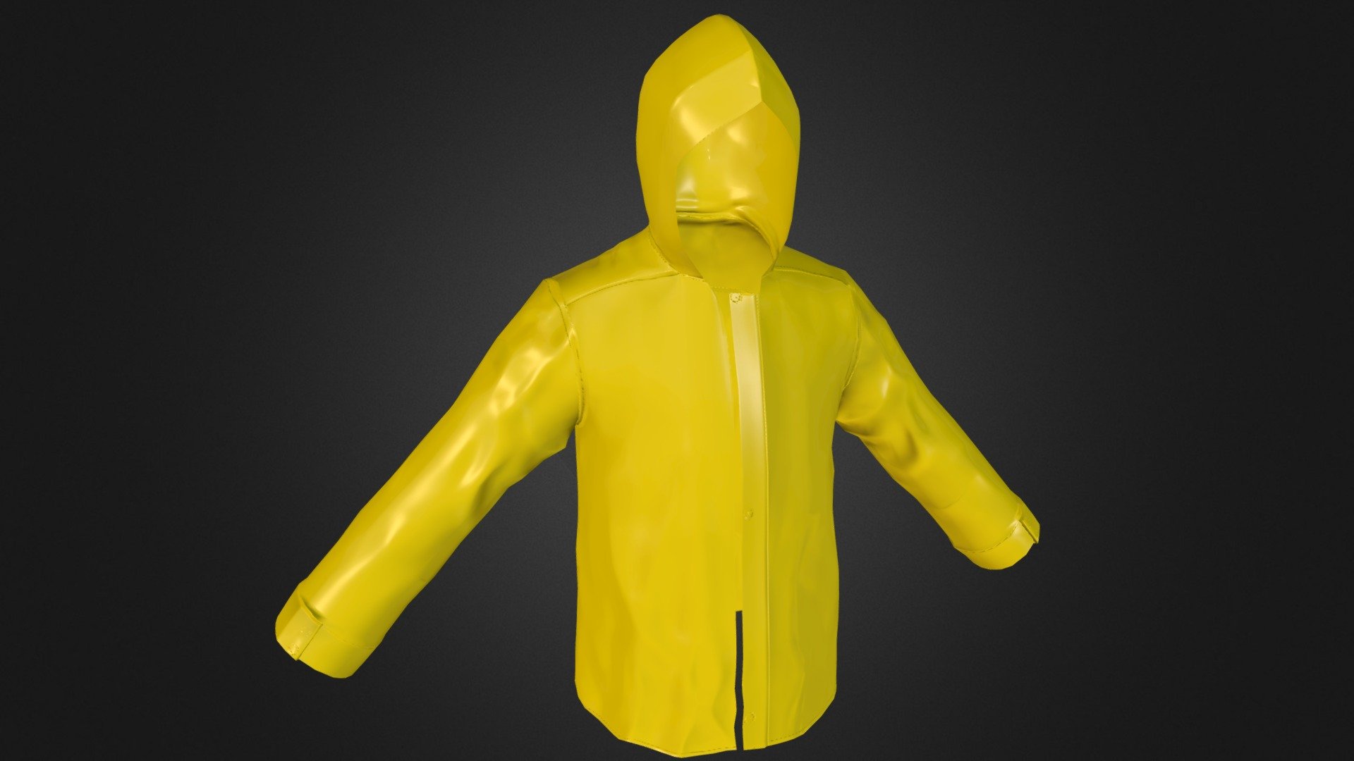 Yellow Raincoat. 3D model by yndaaa [a9gP7j9] Sketchfab