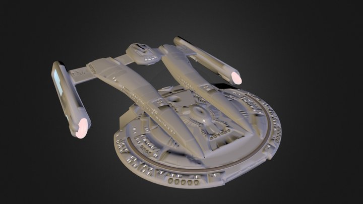 Federation Starship Akira 3D Model
