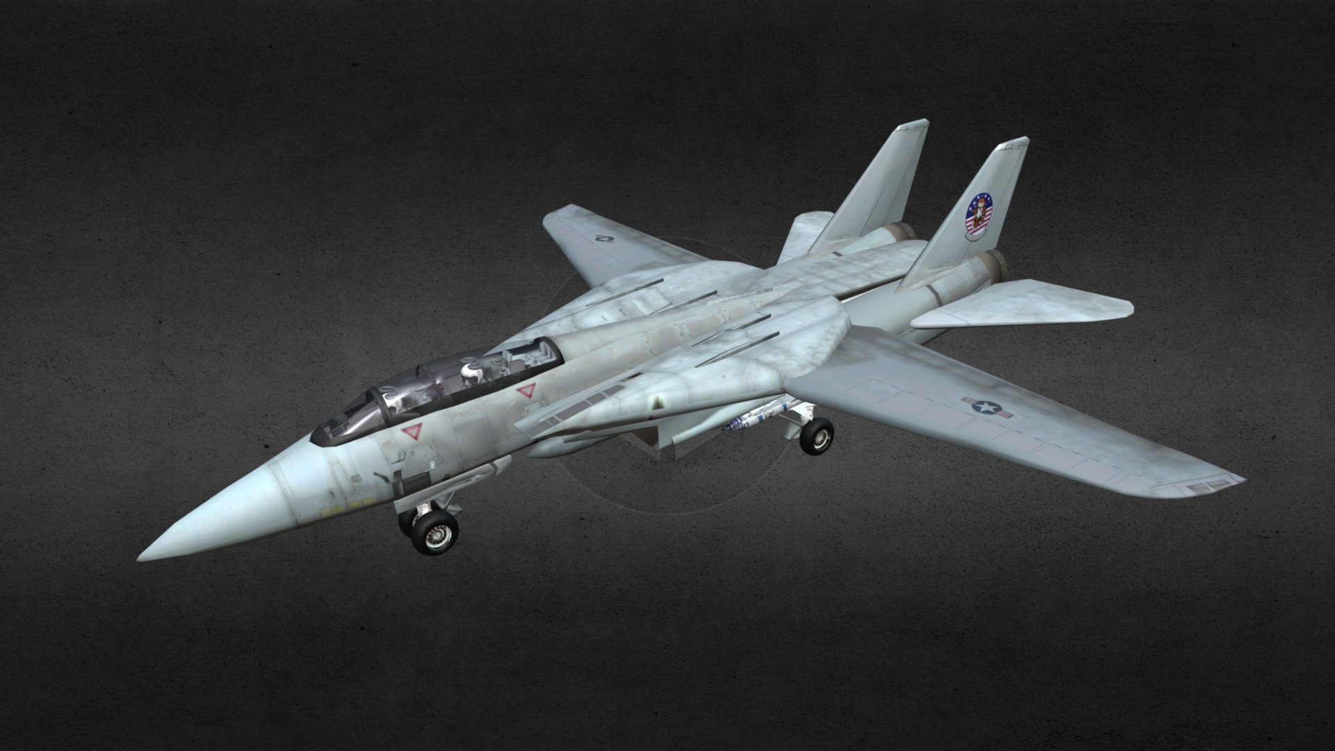 3D model F14 Tomcat Aircraft - This is a 3D model of the F14 Tomcat Aircraft. The 3D model is about a jet plane flying.