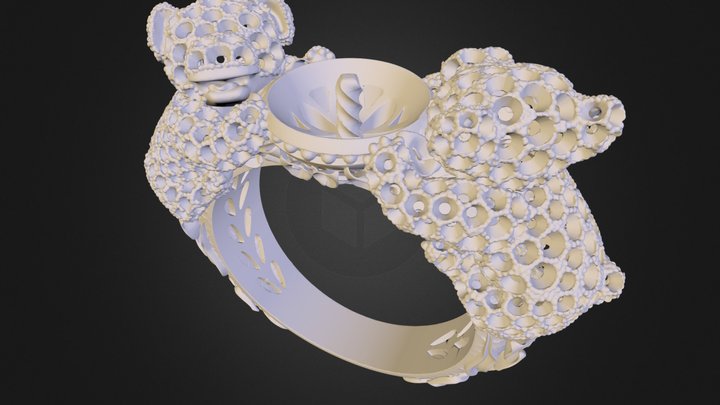 Panda Ring, 95% reduced (Vizup demo model)  3D Model