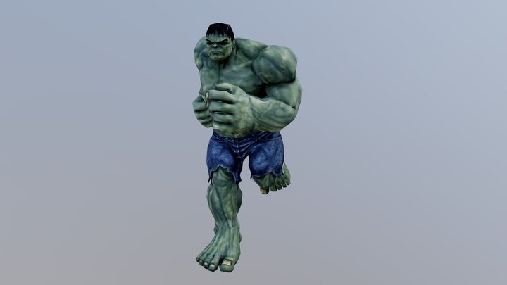 Simple Hulk Jogging Cycle 3D Model