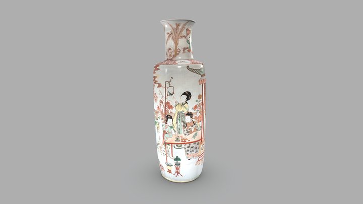 Chinesische Rouleau Vase | Experiment 3D 3D Model