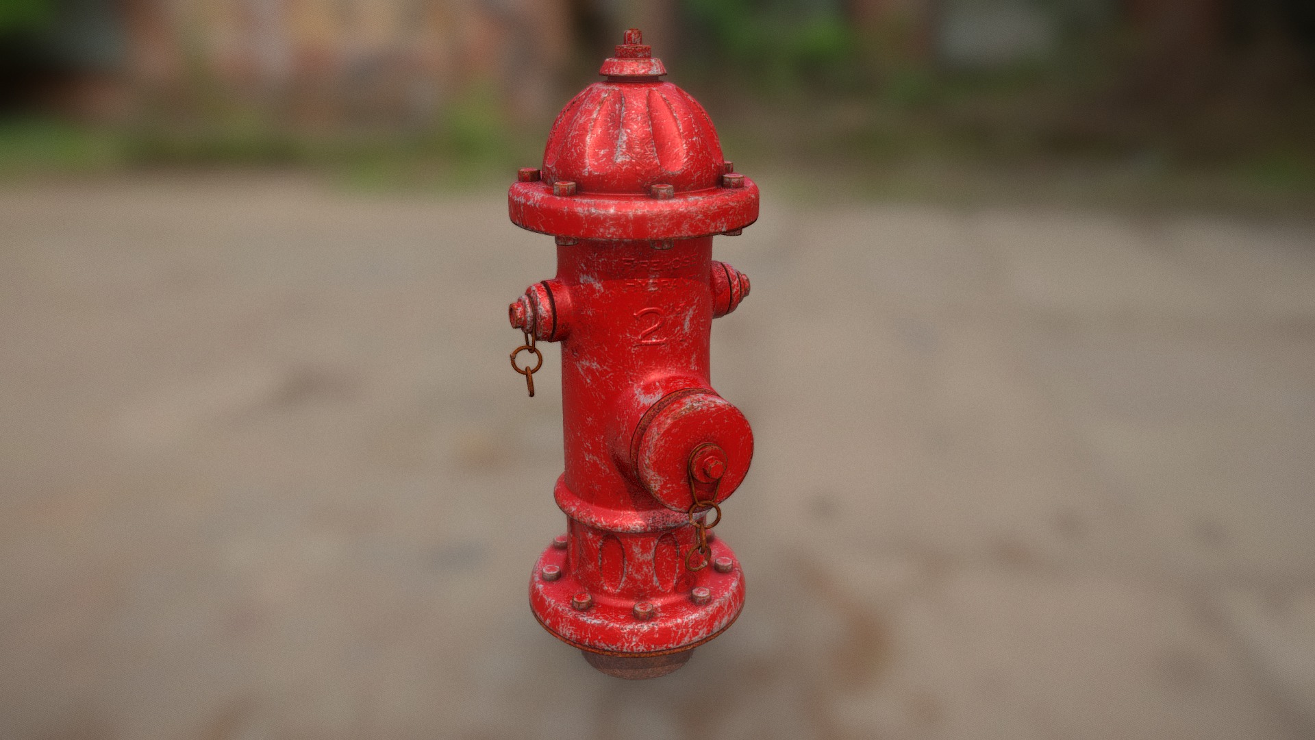 3D model Fire Hydrant (High Poly) - This is a 3D model of the Fire Hydrant (High Poly). The 3D model is about a red fire hydrant.